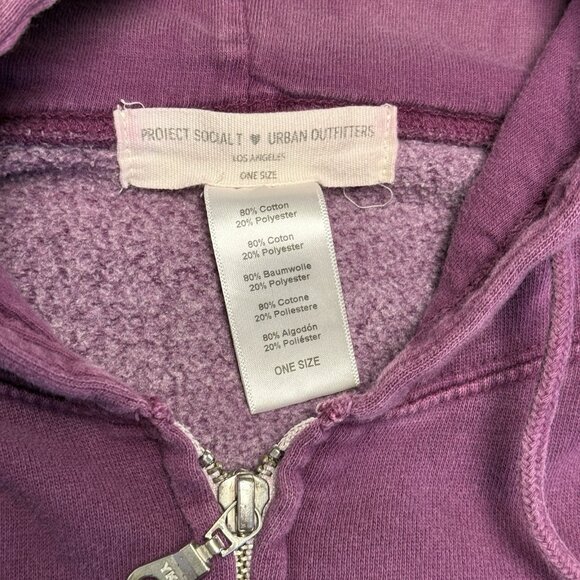 Project Social T Urban Outfitters Butterfly Hoodie Sweatshirt Womens One Size - Picture 12 of 14